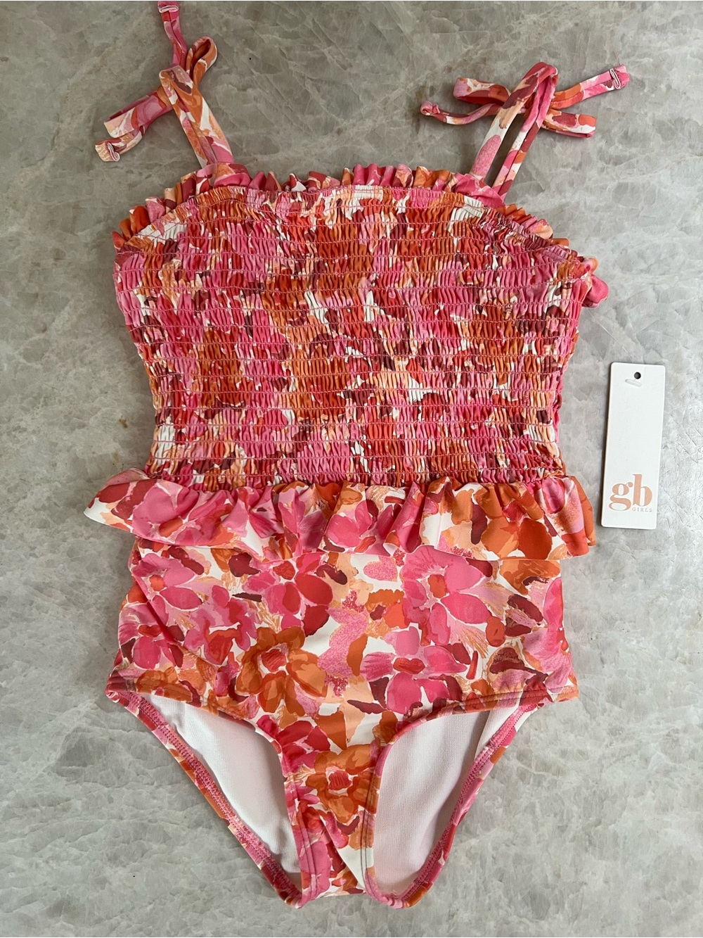 NWT Smocked floral swim